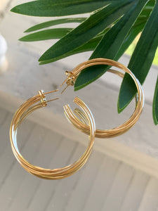 DOUBLE HOOP EARRINGS