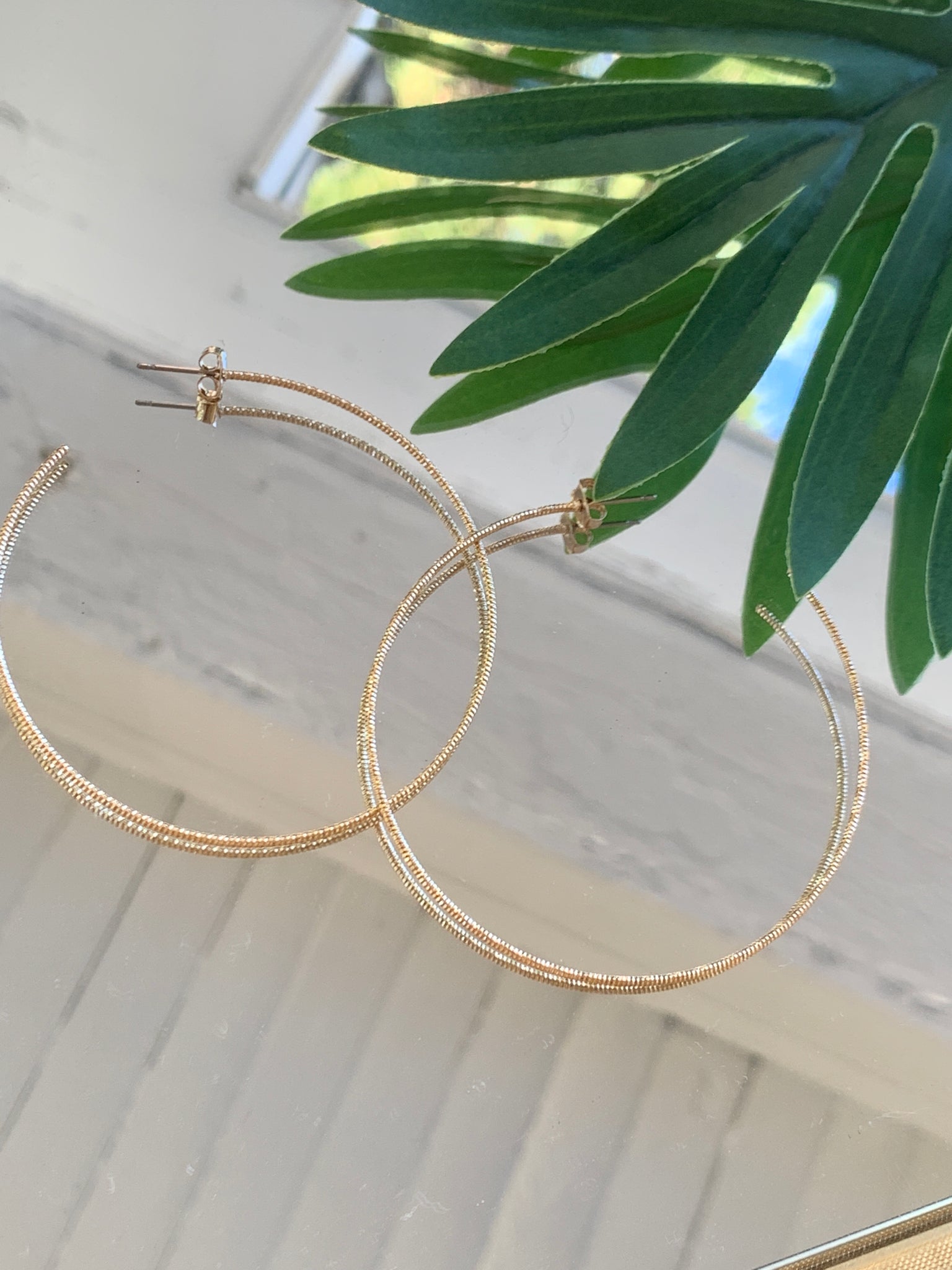 LARGE GOLD DIPPED HOOPS