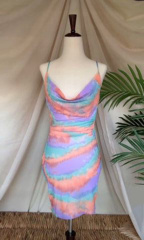 RAINBOW SHERBET MINI DRESS