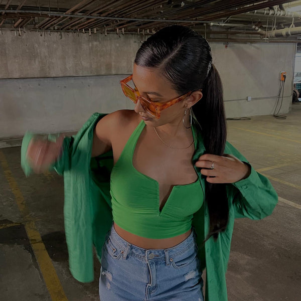 VERDE OVERSIZED BUTTON DOWN