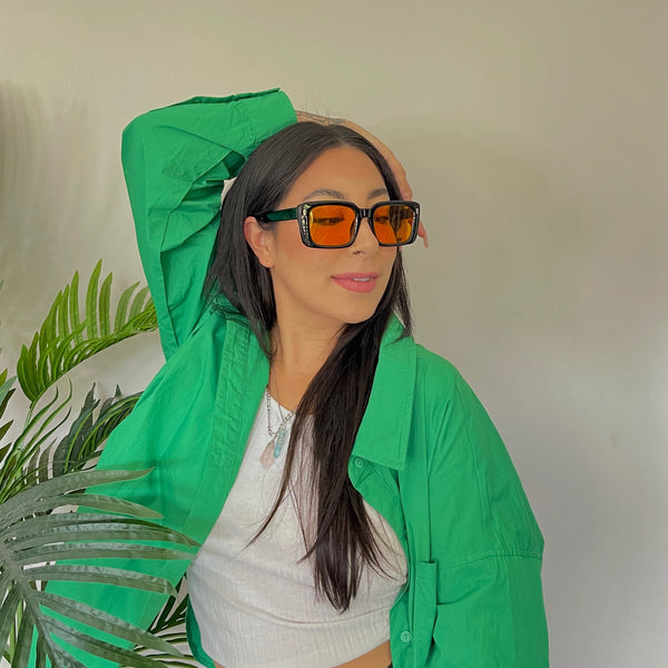 VERDE OVERSIZED BUTTON DOWN